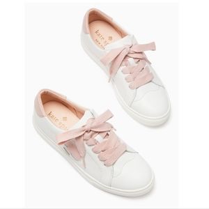 Kate Spade Fez White and Pink Sneakers